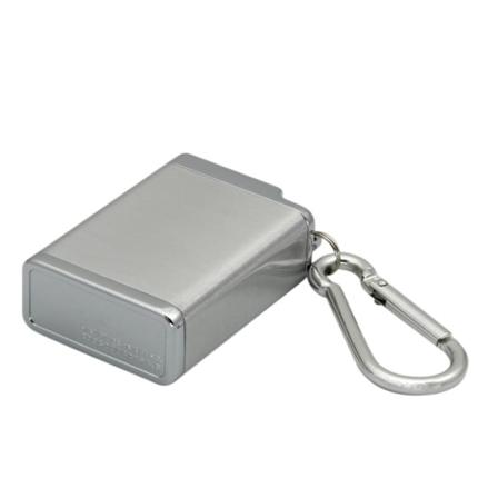 Askebeger Grå sylinderlokk utvidet Utendørs bærbar lettkrok Japansk menn Silver 5.6*3.9*1.85CM