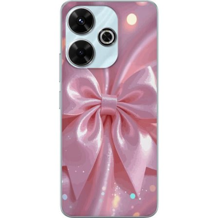Kompatibelt Mobildeksel til Xiaomi Redmi 13 Rosa satengbånd - Elegante glitterbånd med lyseffekter