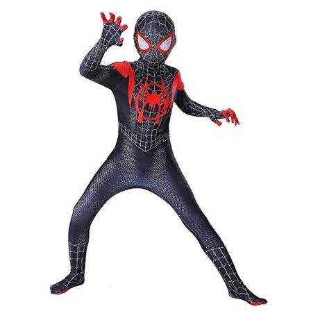 Miles Morales barnekostyme Spiderman Cosplay Jumpsuit Halloween Cosplay Kostyme y