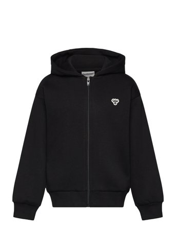 Hummel Hmljr Loose Zip Hoodie Bee - Black - 110/116