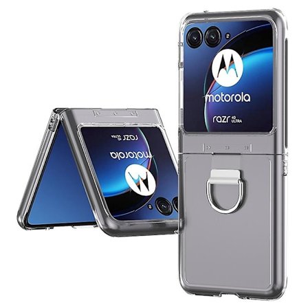 Hard PC-deksel med metallringholder for Motorola Razr 40 Ultra 5G - Skinnfølelse