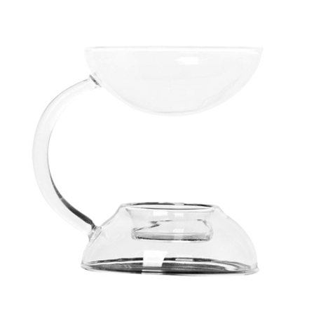 Dobbeltlags aromaterapi glaslampe Dekorativ glaslysestageholder til LED- og vokslys Røgelseskegler Spa