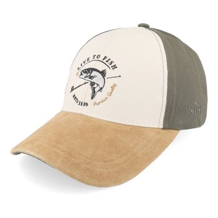 MJM Hats - Beige adjustable Keps - Live To Fish Love To Hook Up Olive Adjustable @ Hatstore