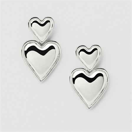 Double Heart Studs