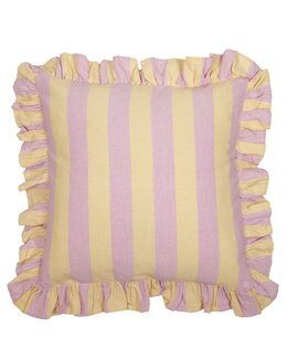 Tyynynpäällinen Amalia raidallinen röyhelöllä 1 kpl Roosa