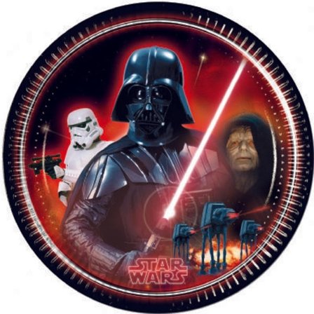 Star wars engangstallerkener 23 cm 8 stk papptallerkener