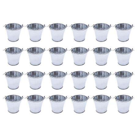 24 kpl Pieni peltinen metalliämpäri Kukkaruukut Kodin koristelu Pienet rautaiset parvekelaatikot Työpöydän sisustus kotiin