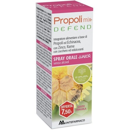 Propoli Mix Defend Spray Orale Junior Analcolico 30ml Gusto
