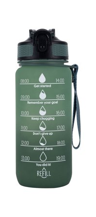 Elevate Motivations Vandflaske 600 ml Forrest Green, Sport & Velvære, Drikkedunke & Shakers, Drikkedunke