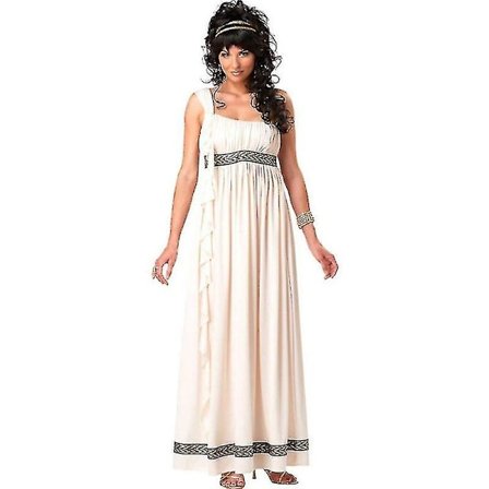 Klassisk Toga- set för män Deluxe inklusive tunika, bälte, romerska gudens sommarfestklänning Deluxe klassisk Toga-kostym för kvinnor
