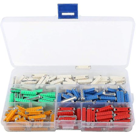 200 st Continental Torpedo-typ säkringar med plastförvaringslåda 5a 8a 10a 16a 25a [db]