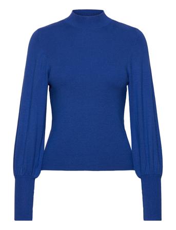Vmhollykarispuff Ls Highnk Pullov Ga Boo Pullover Blå Vero Moda*Betinget Tilbud