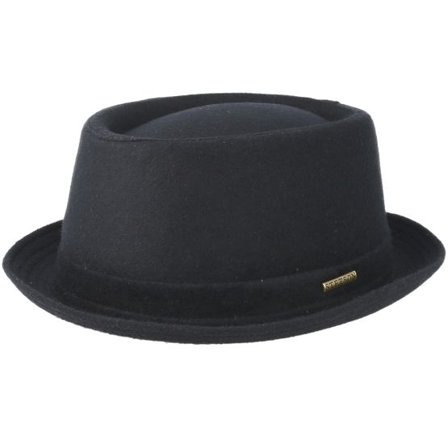 Stetson - Svart porkpie Hatt - Wool Black Pork Pie @ Hatstore