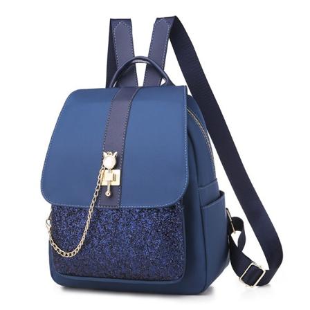 Kvinner jente ryggsekk skulderveske skoleveske Oxford Cloth Stilig lett veske Stor kapasitet Casual Student Blue