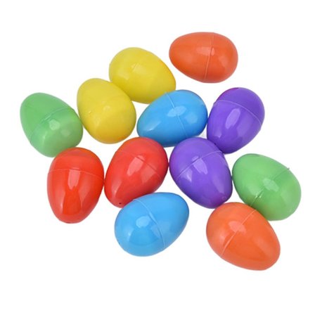 12 stk påskeegg skinner sterkt dekorativt for å lage deg selv laget av plast KLB