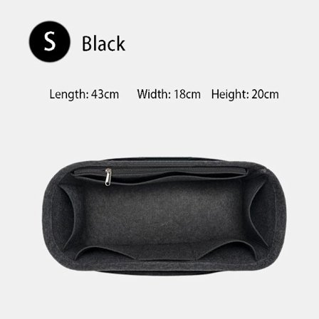 TINBERON Insatsorganisatör Stor Kapacitet Resväska Specialfoder Väska Filt Tyg Sida Drag Typ fodrad Väska Smink Kosmetikväska