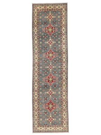 Alfombra Oriental Kazak Fine 81X296 De Pasillo Marrón/Amarillo Oscuro (Lana, Afganistán)