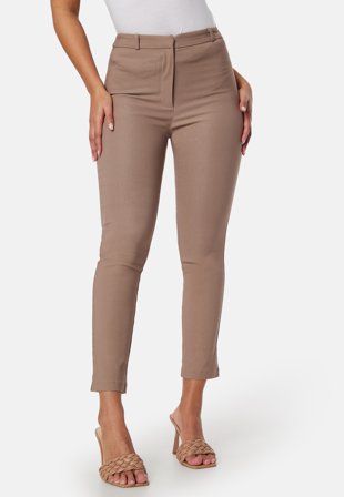 BUBBLEROOM High Waist Stretchy Ankle Slit Trousers Klær