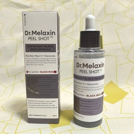 Peel Shot Glow Rice Ampoule Duo Hvit ris Svart ris ampulli Mieto kuoriva kasvojen ja vartalon kuorintaaine Poistaa kuolleet ihosolut ja mustapäät 