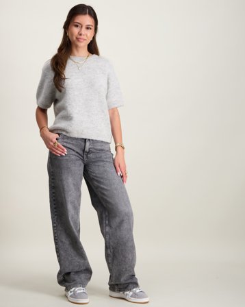 LMTD NLFBETT DNM NW R WIDE PANT Grijs Jeans Meisjes - Kids Brand Store
