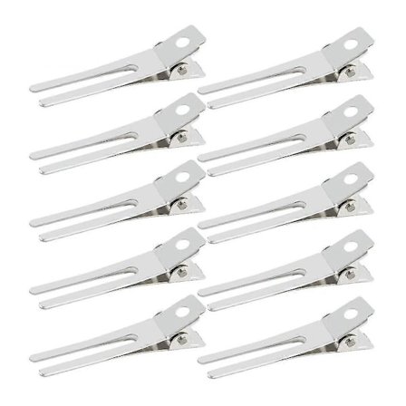 50 st Hårfrisering Dubbel Prong Curl Clips, 1,8" Curl Setting Section Hårklämmor Metall Alligator Clips Hårnålar För Hårrosett Bra Pin Curl Clip, Styl