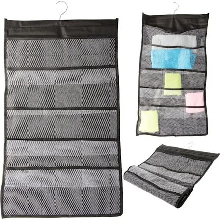 Underklädesorganisatör hängande garderob dubbelsidig 22 fickor hängare[CO]