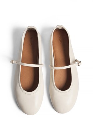 NA-KD Ballerinas aus Leder ohne Futter - Flache Schuhe - OffWeiß - EU 40