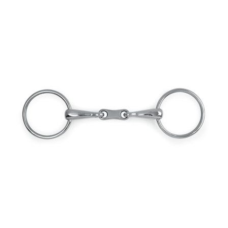 Shires French Link Häst Lös Ring Snaffle Bett 4.5in Silver