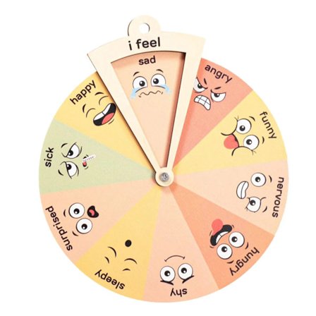 Toddlers Emotion Wheel Rotatable Vivid Emotional Expressions Help Your Chil