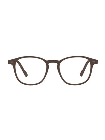 BA Optikk Unisex Readers with a frame made of platic in brown and lenses made of glass in transparent, in diopter -3.00