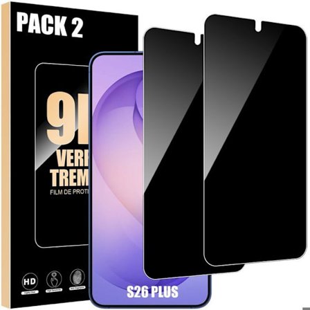 2x Tempered Glass - BOOLING - til Samsung Galaxy S26 Plus - Antispion Beskyttelsesglas