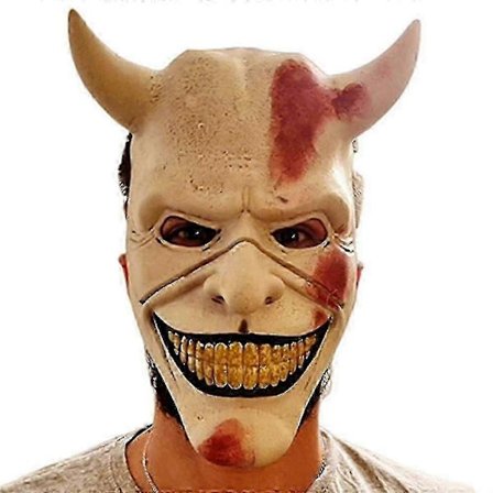 The Grabber Latexmaske fra The Black Phone Skrekkfilm for Voksen Cosplay_Kvalitetsgaver Hvit