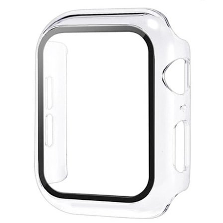 Glas+Skal för Apple Watch case 9 8 7 6 SE 3 iWatch Tillbehör Skärmskydd Apple watch series 44mm 40mm 38/42mm 45mm 41mm