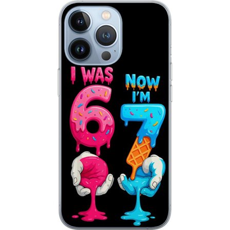 Yhteensopiva Puhelinkuori Apple Apple iPhone 13 Pro Olin 6, nyt olen 7 värikäs syntymäpäiväkuvitus sulavilla numeroilla leikkisä lapsiystäväll