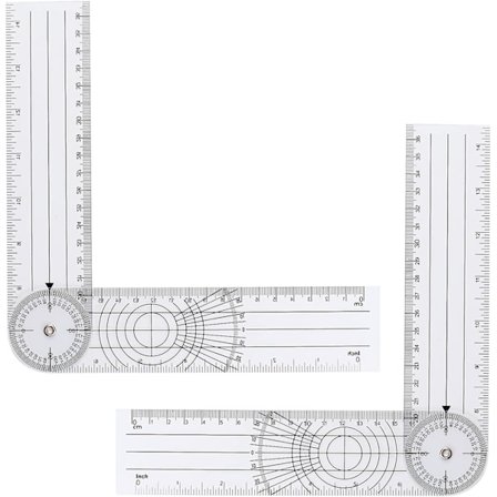 2 st Plast Goniometer Snabb Vinkelmätare Klar Vinkel Finder