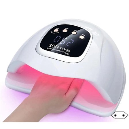 UV/LED-lampe med timerfunksjon Hvit Hvit