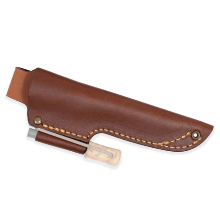 Casström No.10 Bushcraft Fodral Swedish Forest Knife Cognac