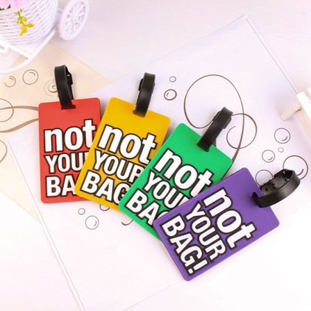 Bagasjelapper, 4 stk. PVC bagasjelapper, bagasjelapper, reisesett