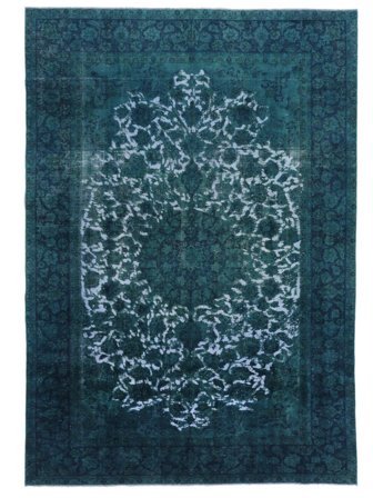Tapis Persan Colored Vintage 280X410 Noir/Bleu Foncé Grand (Laine, Perse/Iran)