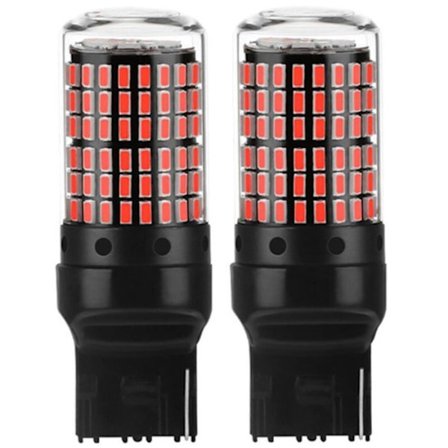 2X Bil 3014 144Smd Canbus T20 7440 W21W LED-lamput vilkkuihin jarruvaloihin parkkivaloihin peruutusvaloihin punainen
