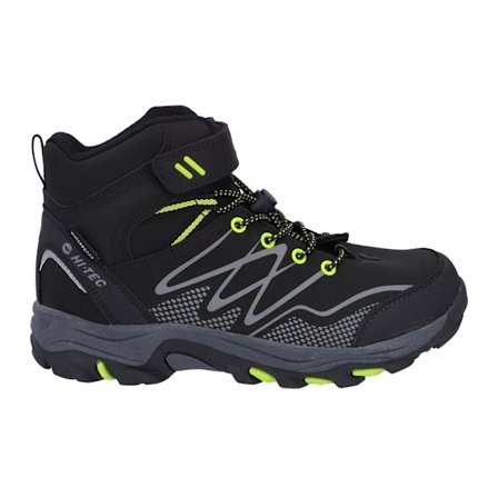 Hi-Tec Boys Blackout Mid Cut Vandringskängor 6 UK Svart/Lime
