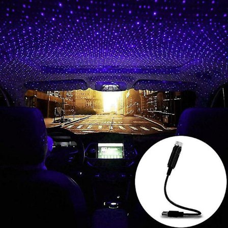 Bilens omgivande ljus Bil Stjärnhimmel Usb-modifierad takinredning Dekorationsljus Stjärnhimmel Takprojektor Fri installation Atmosfärslampa