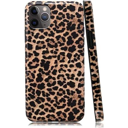 Leopard Cheetah Print telefonveske for Iphone 12 og 12 Pro Girly Design Myk Fleksibel Beskyttende Luksus Gummi Gel Bakdeksel (iphone 12/12 Pro)