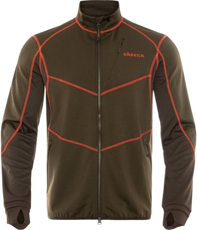 Härkila Scandinavian Fleece Jacket fleecetakki, vihreä/ruskea/oranssi