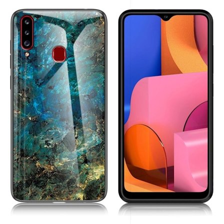 Fantasy Marmor Samsung Galaxy A20s skal - Smaragd