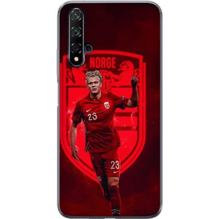 Kompatibelt Mobildeksel til Huawei nova 5T Erling Haaland Manchester City Norge fotball målmaskin angriper sterk fysikk fart og kliniske avslutninger