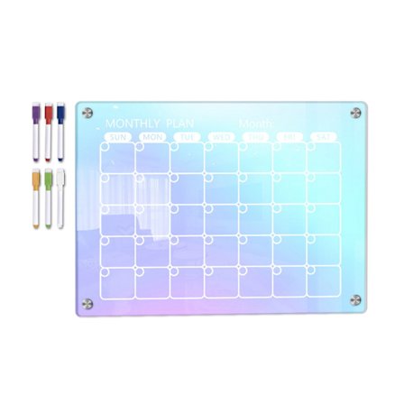 Magnetisk kalender Whiteboard Kylskåp Veckomånadsplanerare Kalender för kök Inköpslista Att göra-lista