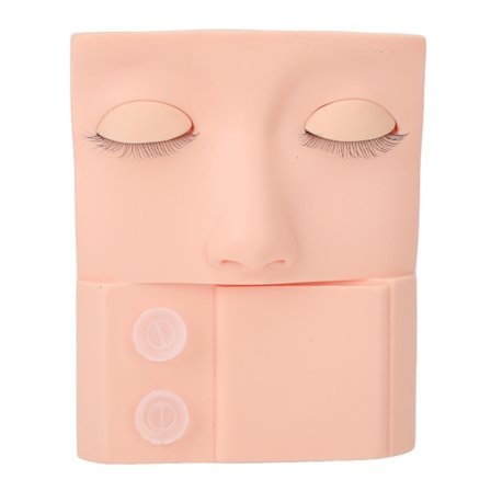 Lash Mannequin Head Udskiftelige Øjenlåg Vippeforlængelse Øvelse Makeup Træning PVC Rosa
