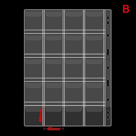 Bærbar møntsamlingssæt Multilommer Pvc Transparent Loos B