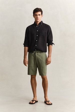 GANT Herren Leinen Shorts (L) Grün